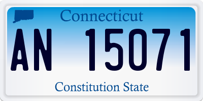 CT license plate AN15071