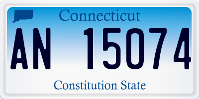 CT license plate AN15074