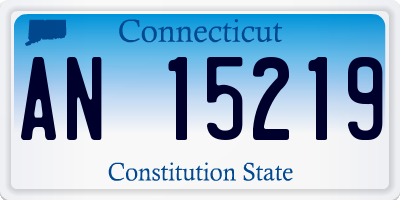 CT license plate AN15219