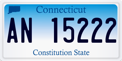 CT license plate AN15222
