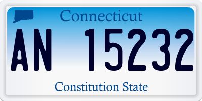 CT license plate AN15232