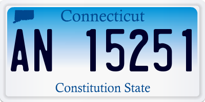 CT license plate AN15251