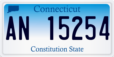 CT license plate AN15254