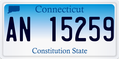 CT license plate AN15259