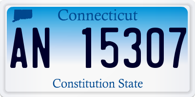 CT license plate AN15307