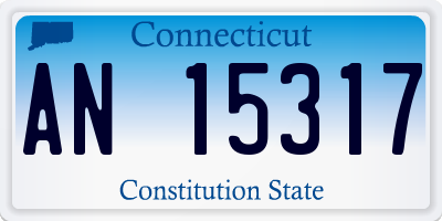 CT license plate AN15317