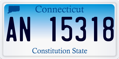 CT license plate AN15318