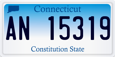 CT license plate AN15319