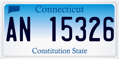 CT license plate AN15326