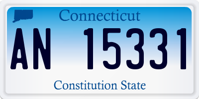 CT license plate AN15331