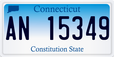 CT license plate AN15349