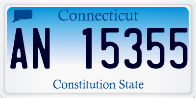 CT license plate AN15355