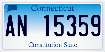 CT license plate AN15359
