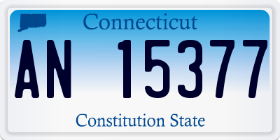CT license plate AN15377