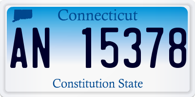 CT license plate AN15378
