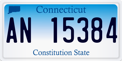 CT license plate AN15384