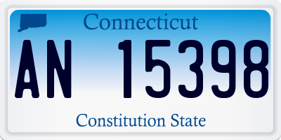CT license plate AN15398