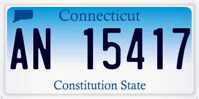 CT license plate AN15417