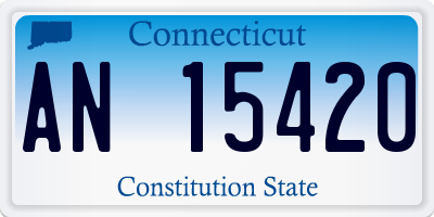 CT license plate AN15420