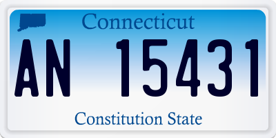 CT license plate AN15431