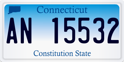 CT license plate AN15532