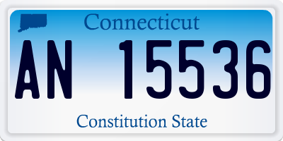 CT license plate AN15536