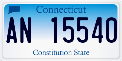 CT license plate AN15540