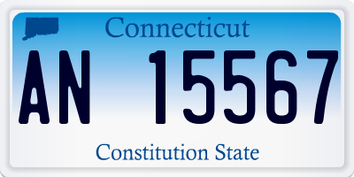 CT license plate AN15567