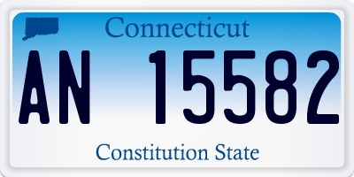 CT license plate AN15582