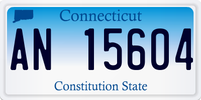 CT license plate AN15604