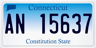 CT license plate AN15637