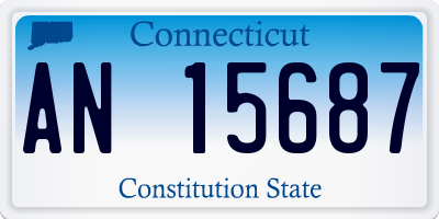 CT license plate AN15687