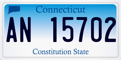CT license plate AN15702