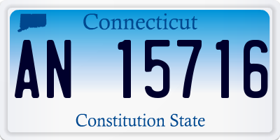 CT license plate AN15716