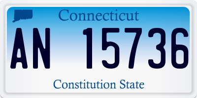 CT license plate AN15736