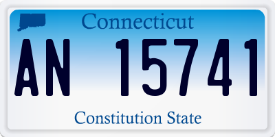 CT license plate AN15741