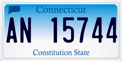 CT license plate AN15744