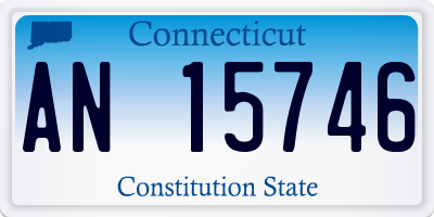 CT license plate AN15746