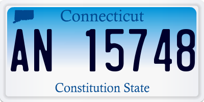 CT license plate AN15748
