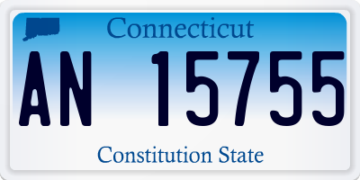 CT license plate AN15755