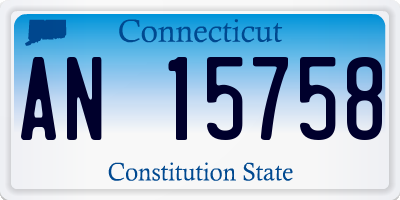 CT license plate AN15758