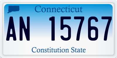 CT license plate AN15767