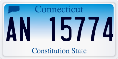 CT license plate AN15774