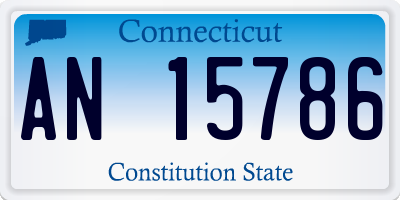 CT license plate AN15786
