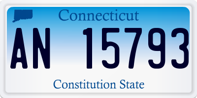 CT license plate AN15793