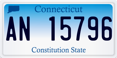 CT license plate AN15796