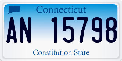 CT license plate AN15798