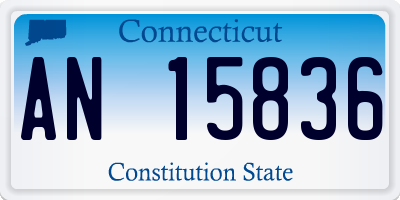 CT license plate AN15836