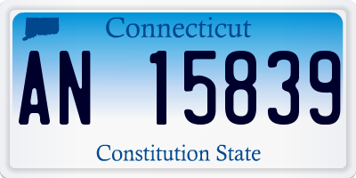 CT license plate AN15839