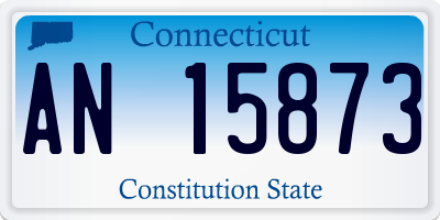 CT license plate AN15873